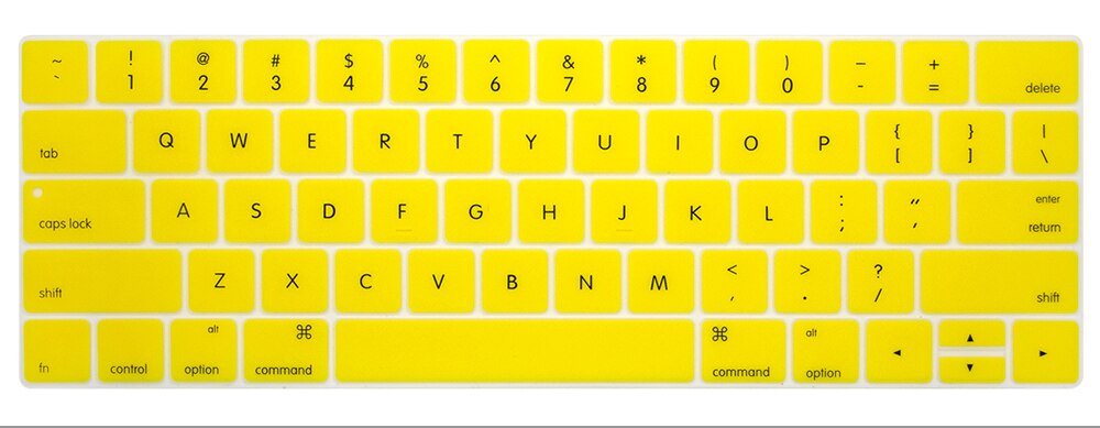 Keyboard Protector Cover for Macbook Pro 13.3'' & Pro 15.4'' with Touch Bar US Version Keyboard Case A1706 A1707 A2159: yellow