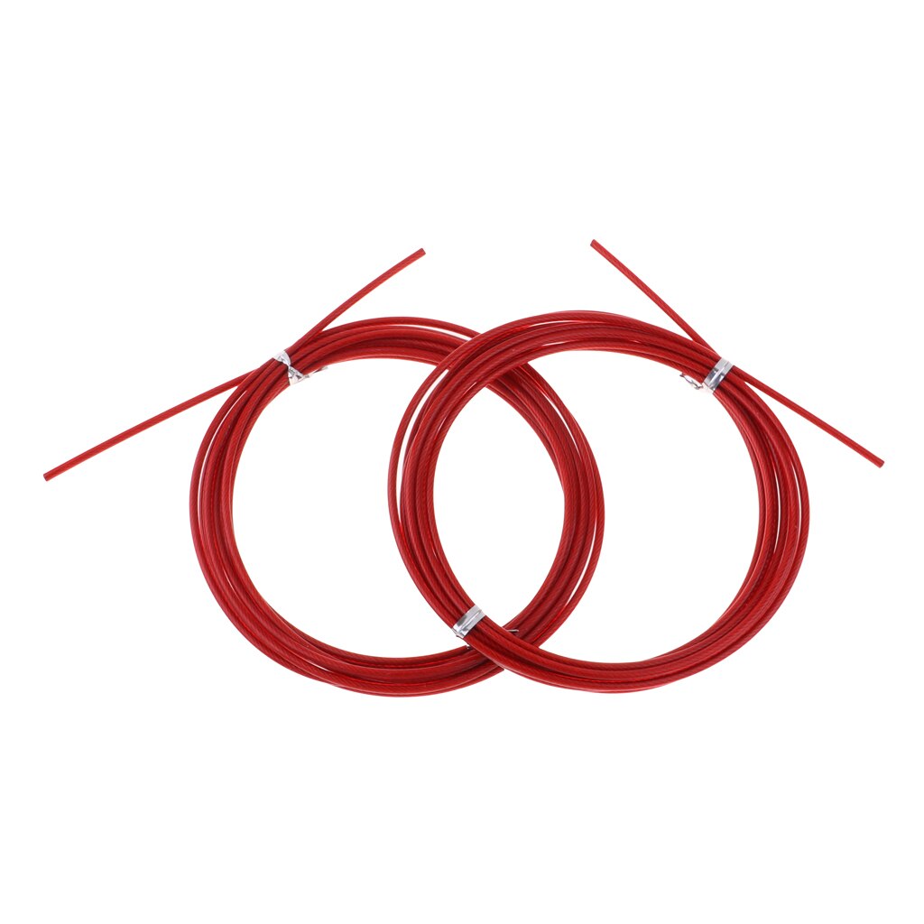 Replacement Jump Rope Cable Resistant PVC Coated Stainless Steel Cable – Great Fitness Accessories: Red