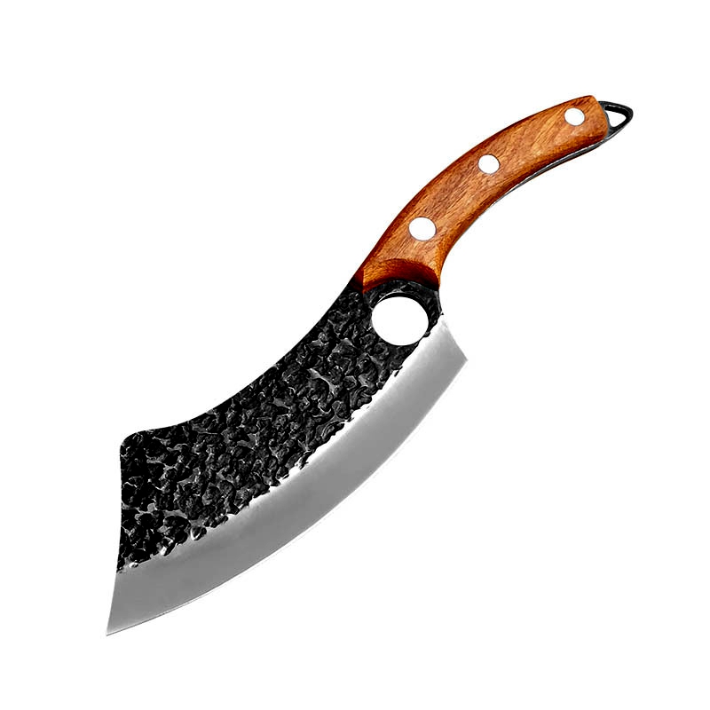Damast Edelstahl Küchenmesser Mit Mantel Professionelle Handgemachte Fleisch Cleaver Geschmiedet Boning Messer Kochen Werkzeuge: Knife E Brown