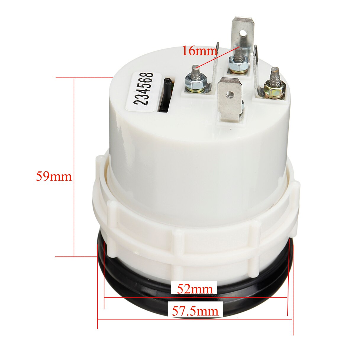 2" 52mm 0-8000RPM (On dash) White Electrical Rev Counter Tachometer Tacho Gauge For Petrol Motor Engine Car Van Boat Motorcycle