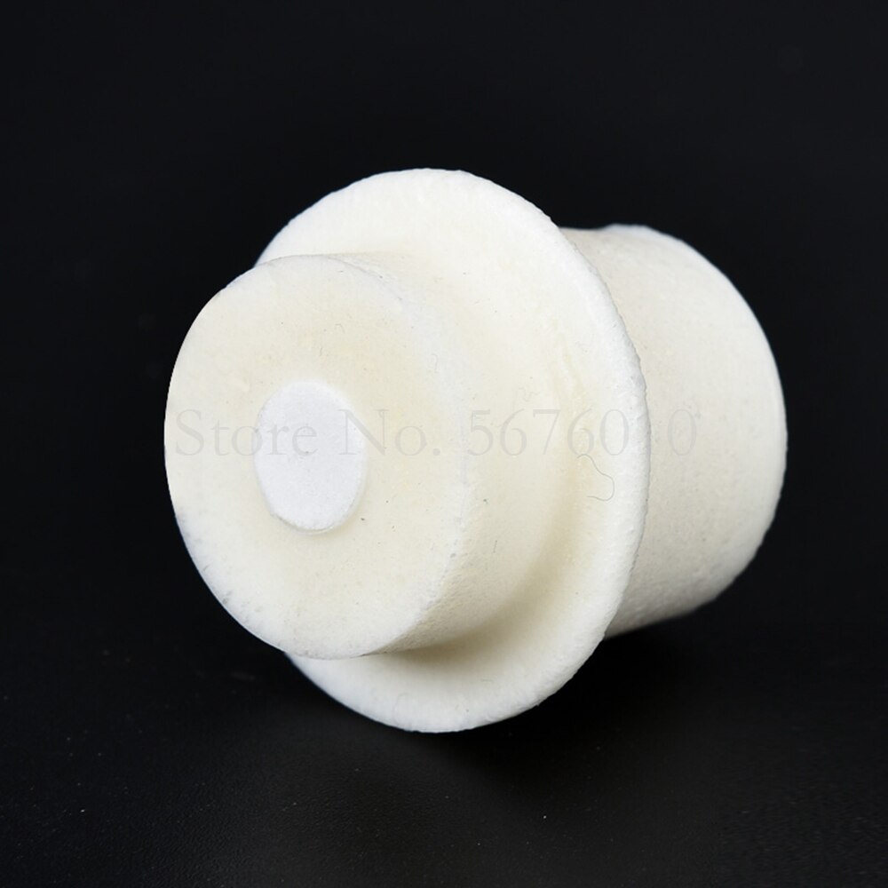 5Pcs Kolf Plug Laboratorium Siliconen Bung Met Gat Stoppers Luchtsluis Waskolf Driehoekige Kolf Plug Stopper