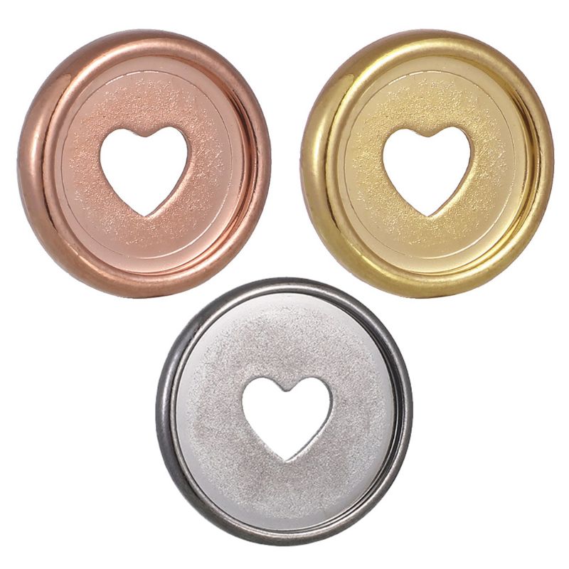 20pcs 35mm Heart Binder Rings Mushroom Hole Loose Leaf Notebook Binding Disc DIY R9JA