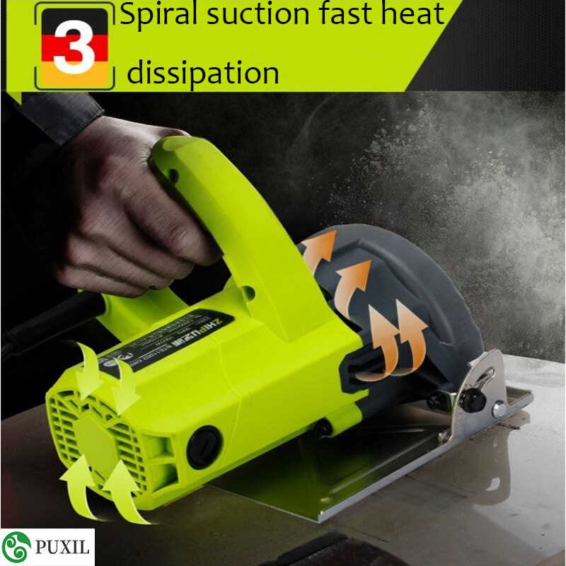 Stone / wood / metal / tile cutting machine, hand-held home multi-function high power circular saw machine