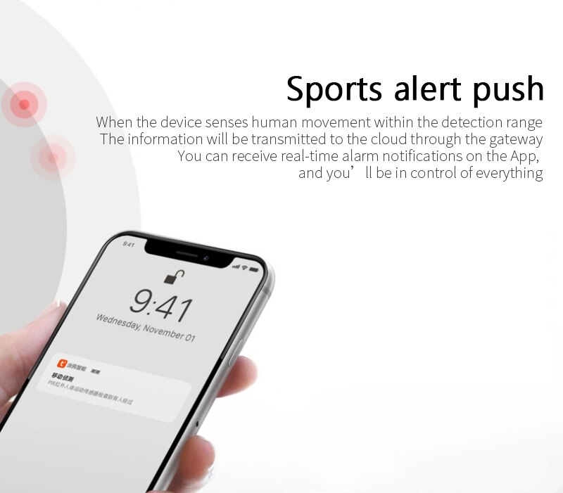 Tuya ZigBee motion sensor PIR human body Infrared Alarm home security Detector support tuya smart life APP gateway required