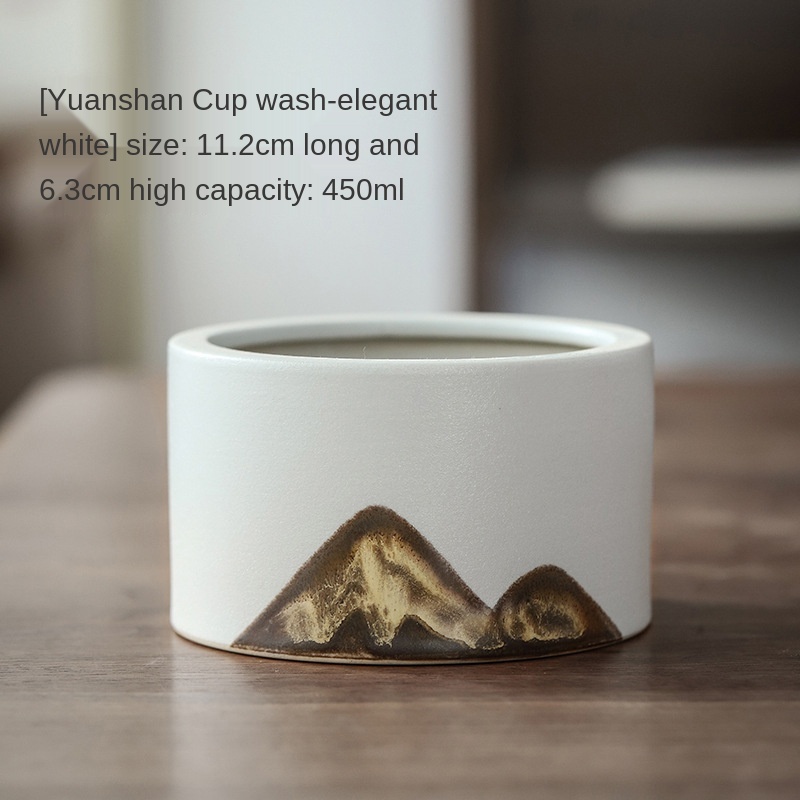 Tea Wash Large Japanese Zen Household Black Porcelain Tea Cup Washing Utensils Tea Tray Jianshui Tea Wash Tea Basin: Small tea wash B