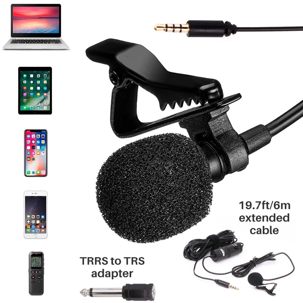 BOYA BY-M1 Lavalier Audio Microphone микрофон для видео Camcorder Wired Microfone for DSLR Video Recorder Interview