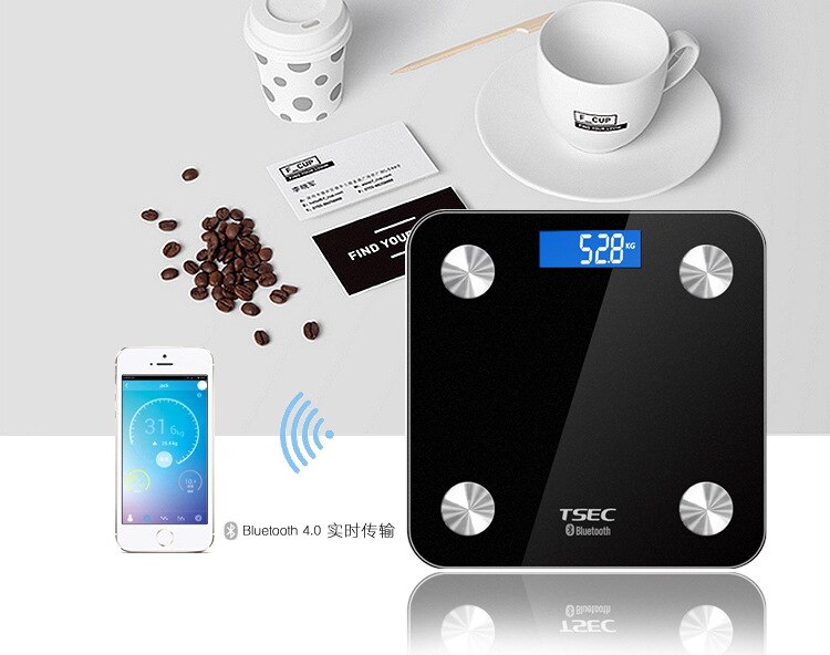 Weight Scale Home Wireless Bluetooth Body Fat Scale Human Body Electronic Scale Smart Scale Digital Square Toughened Glass