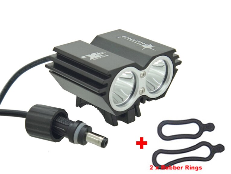 SolarStorm X2 5000 Lumen Fahrrad Licht Fahrrad lampe 2x XML t6 LED BicycleLight Fahrrad scheinwerfer + O Ring (nur scheinwerfer): Schwarz