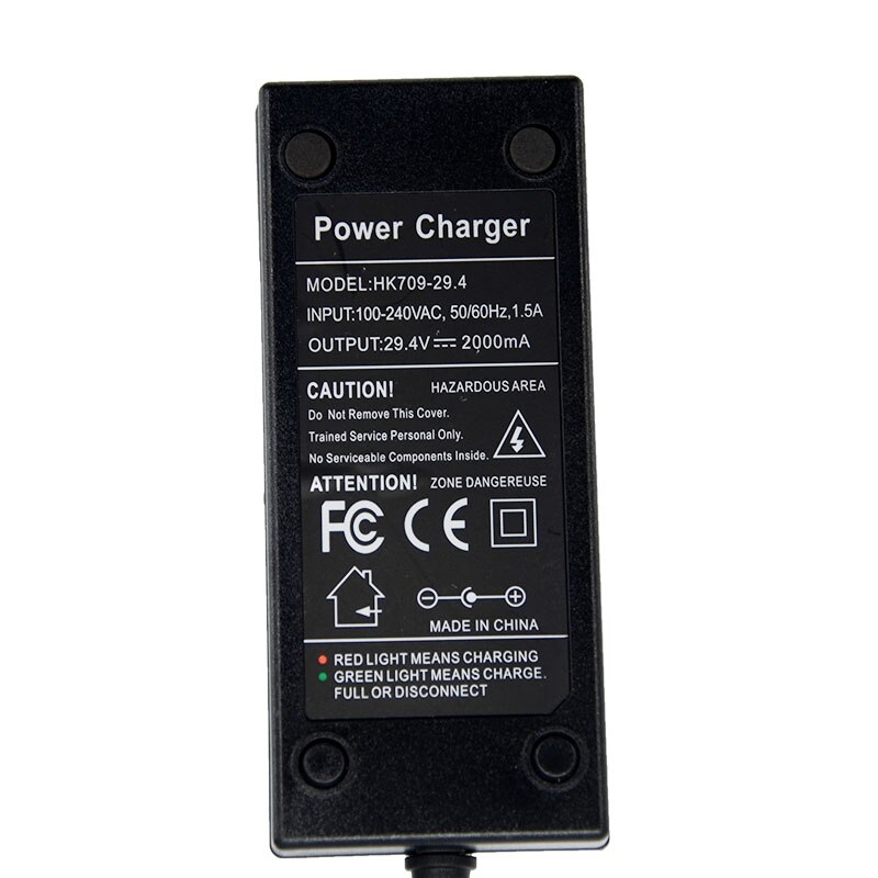 FCC,CE ROHS approval balance Electric Scooter Battery Charger 29.4V 2000mA for 2/4 wheels Skateboard Hoverboard Charger