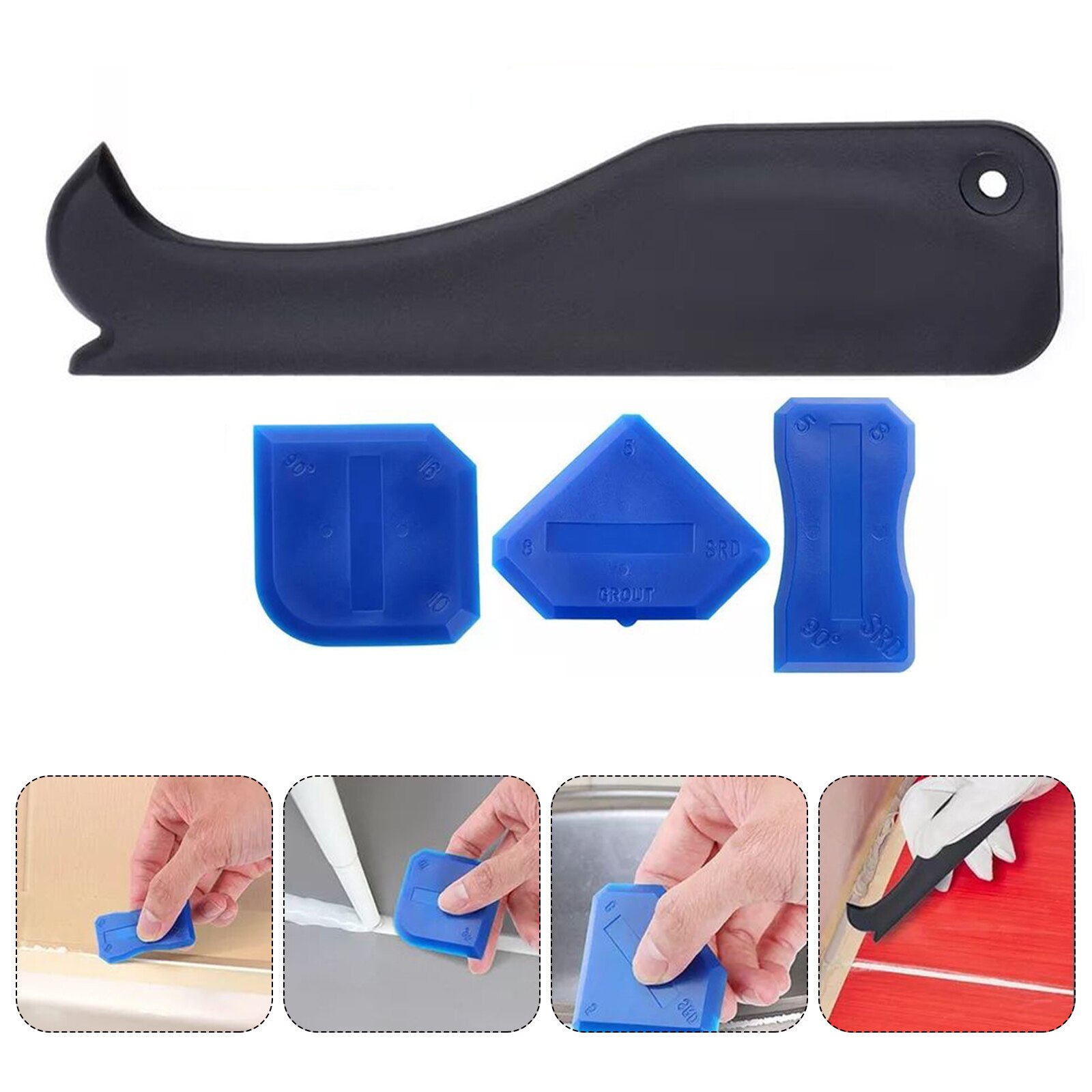 23Pcs Caulking Finishing Tools Kit Caulking Finisher Nozzles Caulking Tools Caulk Scrapers Stainless Steel Sealant Caulking