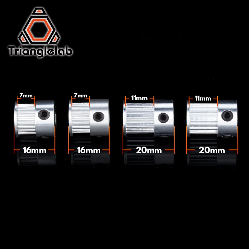 Trianglelab 2GT 20 teeth Aluminum Timing Pulley Belt Pulley GT2 6mm P5MM P8mm for 6mm synchronous belt Gear Wheel Sprocket