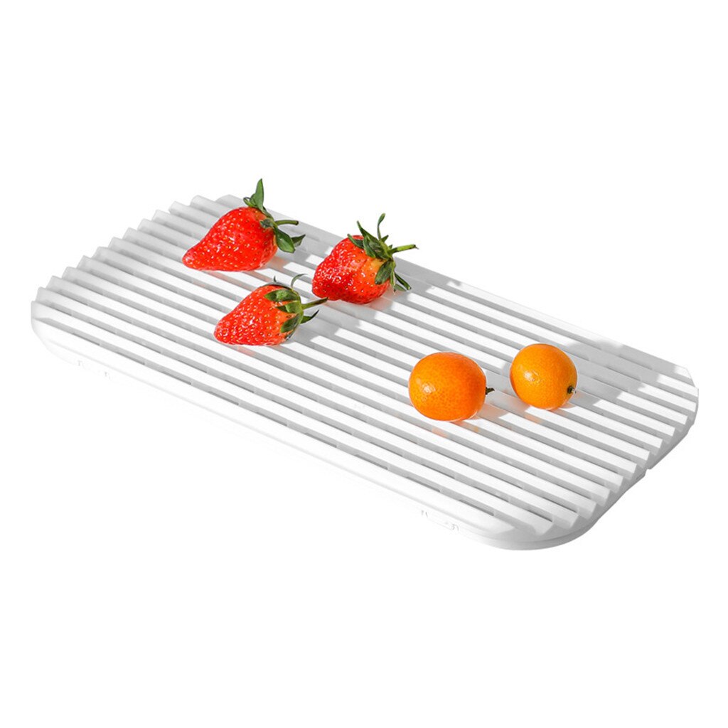 Bar Silicone Drain Mat Drying Dishes Pad Heat Resistant Slip-proof Tray Set Massage Mats For Kitchen Dish Mat Deep Grooves Dry: White