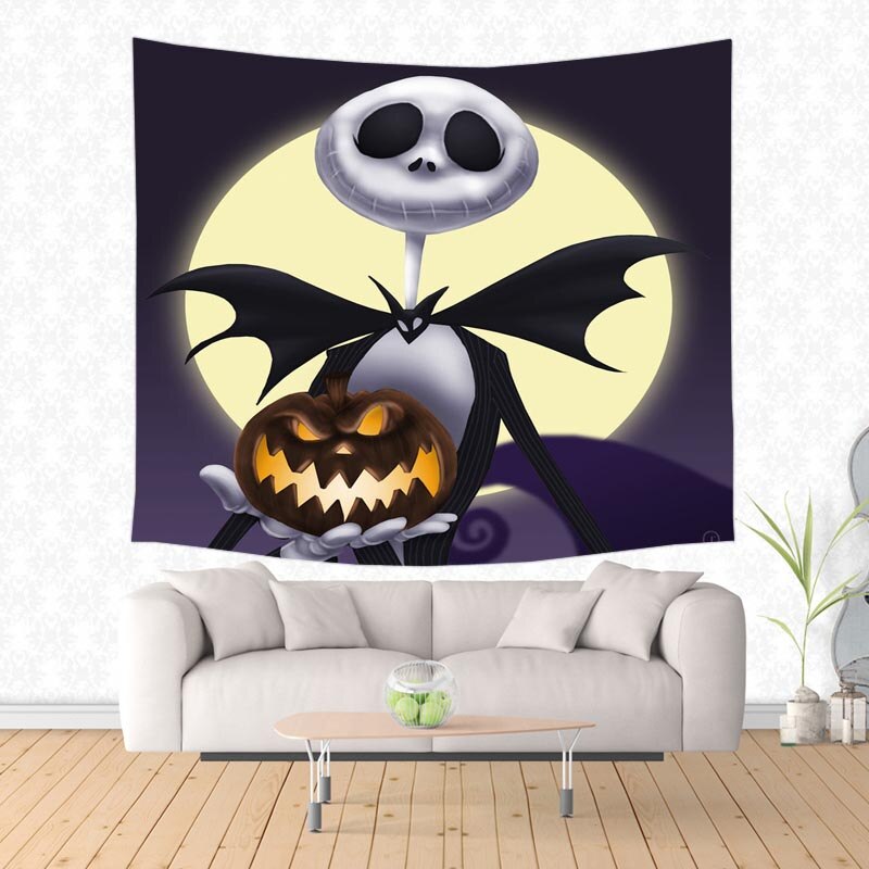 Jack Skellington-tapisserie murale décorative | Tapisseries suspendues, couvre-lit, tissu de Table, rideau couverture de couverture: 150X130 CM / Color 2