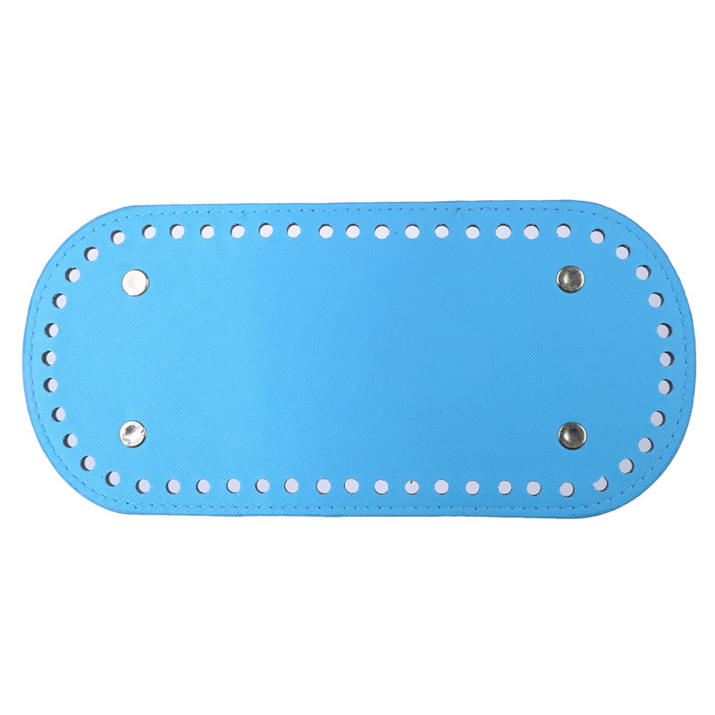22x10cm lange bodem voor gebreide tas PU lederen tasbasis Handgemaakte bodem met gaten Diy gehaakte tasbodemaccessoires: brons