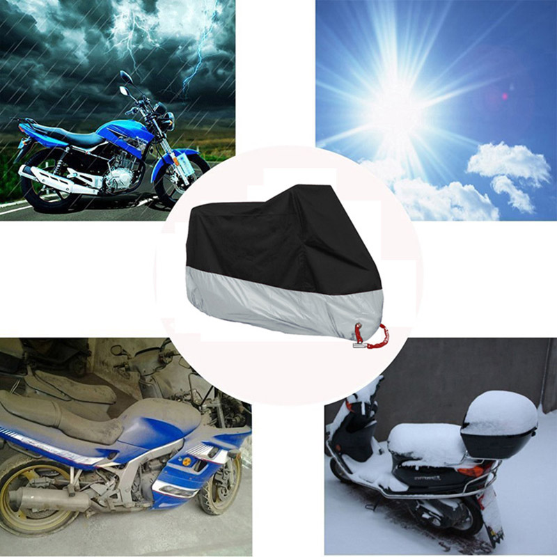 Motorcykelovertræk cykel støvtæt uv-beskytter hele sæsonen udendørs indendørs motorcykel motorcykel regndæksel ml  xl 2xl 3xl 4xl