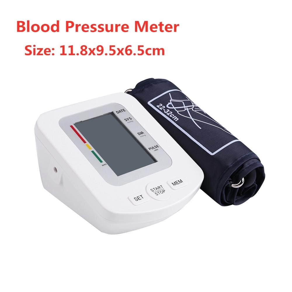 Automatic Upper Arm Blood Pressure Monitor LCD Digital Tonometer Arm Blood Pressure Monitor Meter IHB Detection of Heart Rate: Default Title