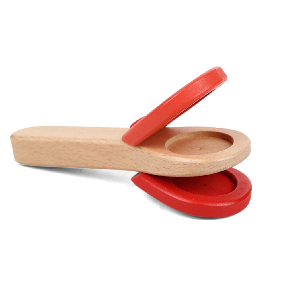 Baby Houten Klepel Vroege Educatief Kinderen Zuigeling Handvat Klappen Castagnetten Board Percussie Muziekinstrumenten Speelgoed: Default Title