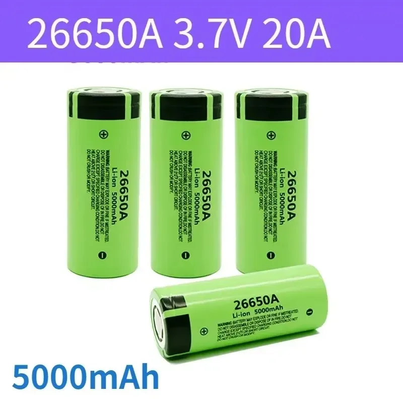 26650A 3.7V 5000mAh battery high capacity 26650 20A power battery lithium ion rechargeable battery for toy flashlight