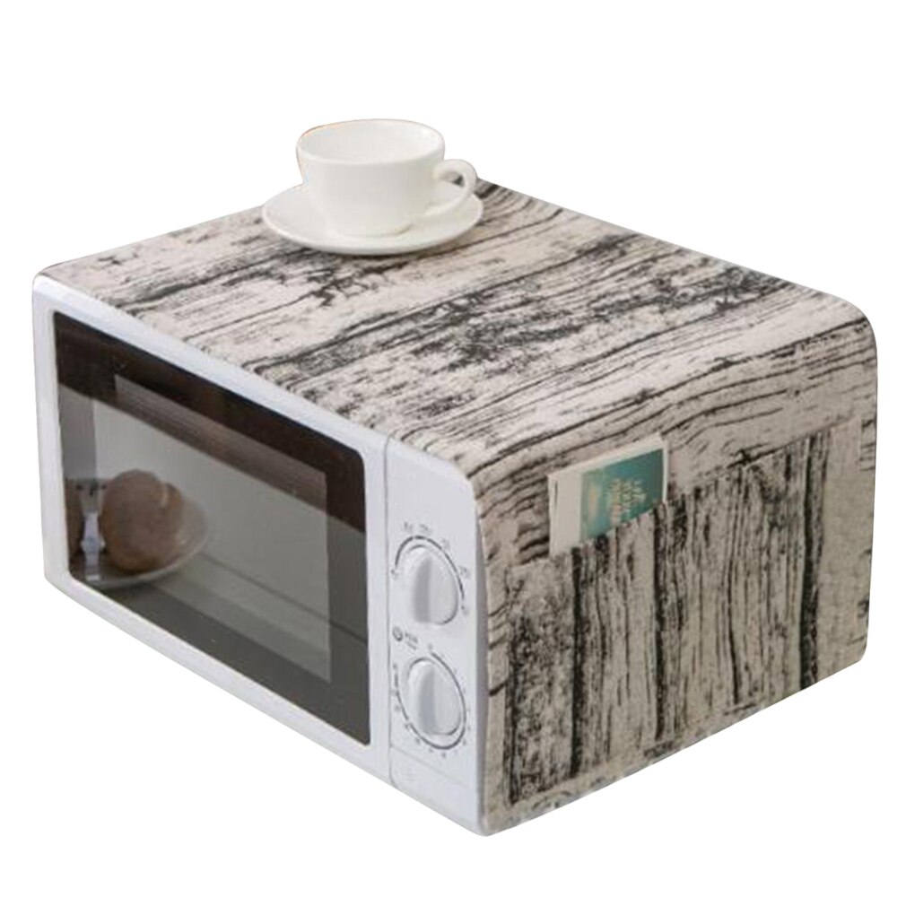 Couvre-four couvre-four de cuisine | De couvre-poussière pratique pour micro-ondes couvre-four à Grain de bois: Default Title