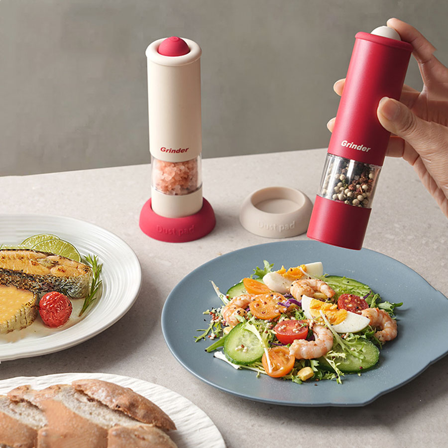 Electric Pepper And Salt Grinder Black Pepper Grinder Rechargeable Seasoning Mill Portable Kitchen Gadget With Adjustable