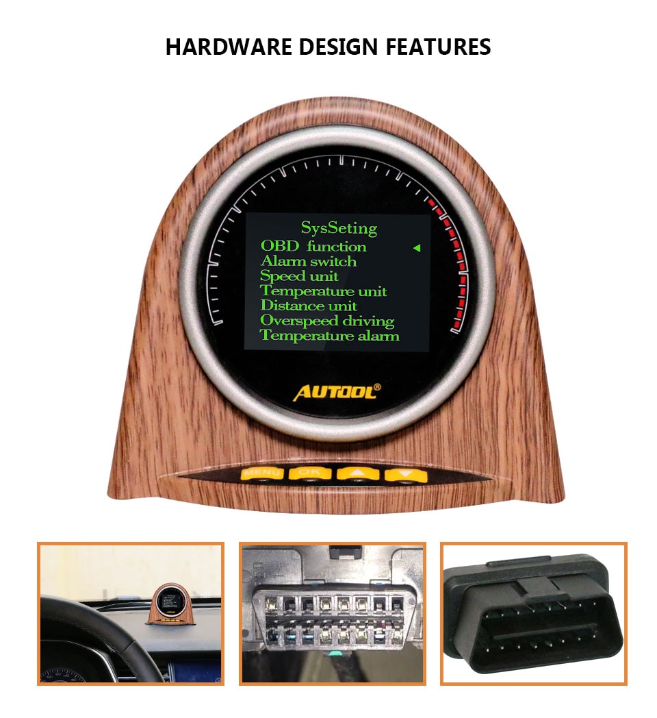 AUTOOL X70 Pantalla de cabeza para coche OBD2, medidor de cabeza para Auto HUD, velocímetro de temperatura automotriz, escáner de código de diagnóstico OBDII completo