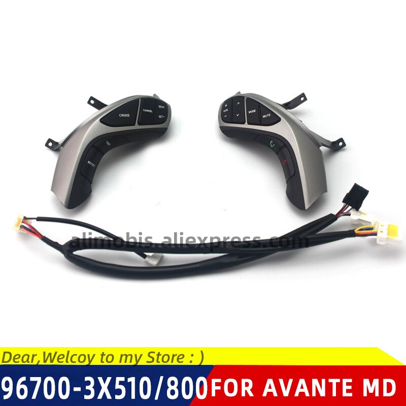 Interrupteur de bouton de commande de volant | Pour Hyundai Elantra I30 AT , bouton de commande de volant de voiture, canal de Volume, téléphone de croisière: A