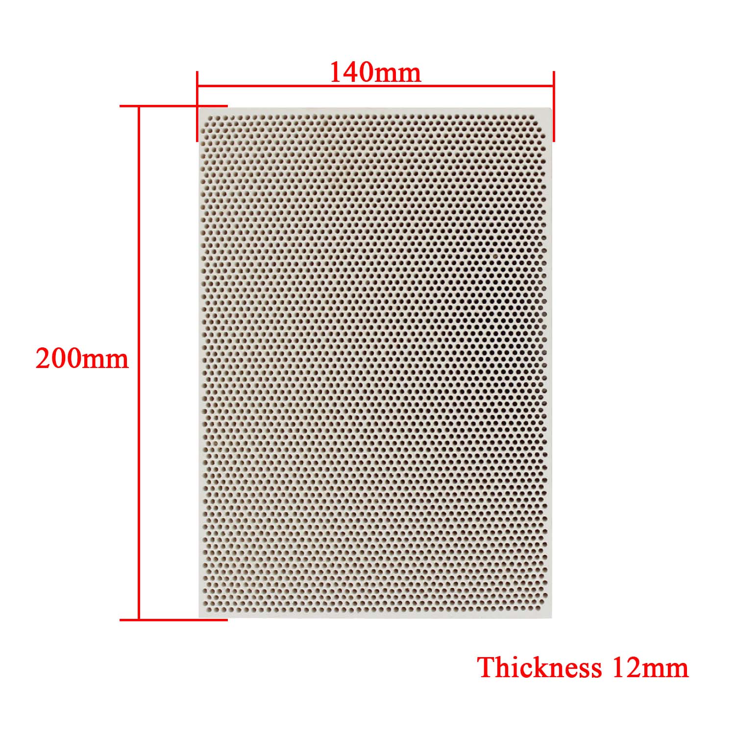 Brûleur céramique à infrarouge de remplacement, poêle à gaz de camping, barbecue, nid d&#39;abeille: 200x140x12mm