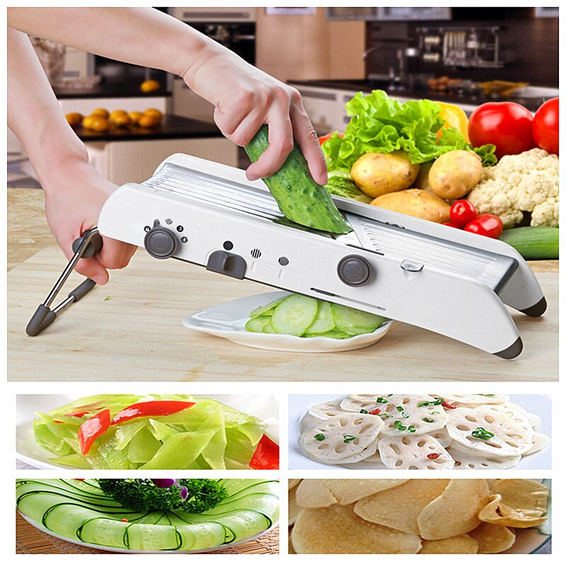 Mandoline Groent Slicer, verbeterde grote havenhandleiding