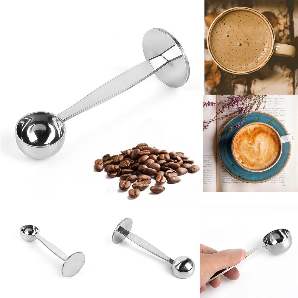 304 Roestvrij Staal Koffie Sabotage 50Mm Espresso Koffie Tamper Met Maatlepel Koffiepoeder Druk Barista Sabotage Tool