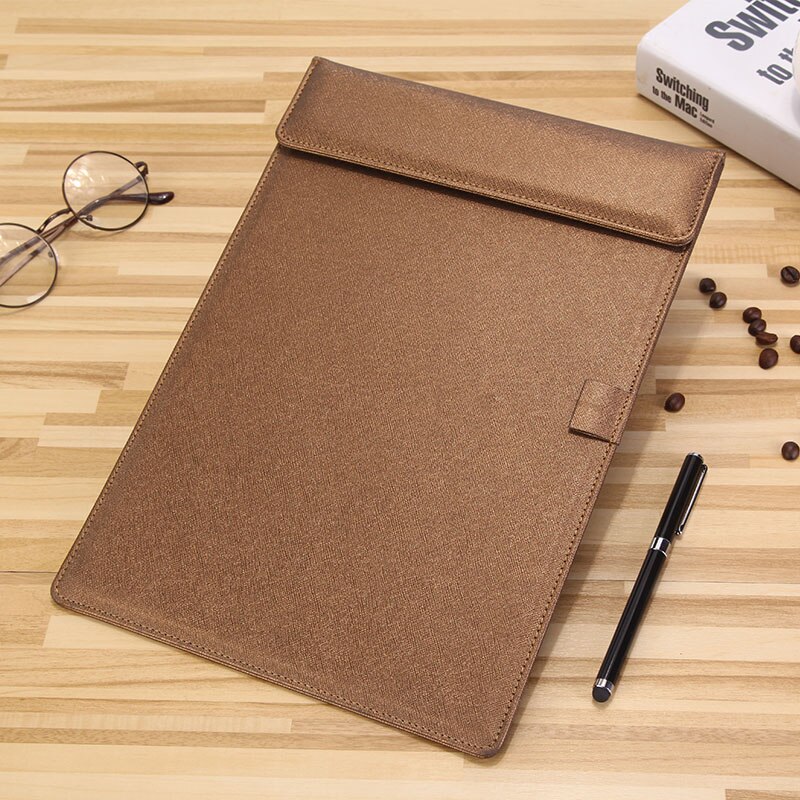 A4 Paper PU leather Manager folder File Nursing Clipboard Folder Contract Folder Student Writing Pad School Office Stationery
