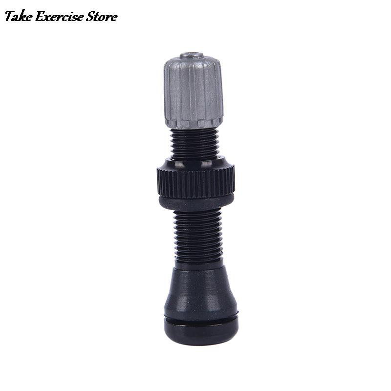 1 stuks 45mm mtb fiets schrader tubeless ventiel voor mountainbike ventiel velg wiel tubeless band ventiel: Bruin