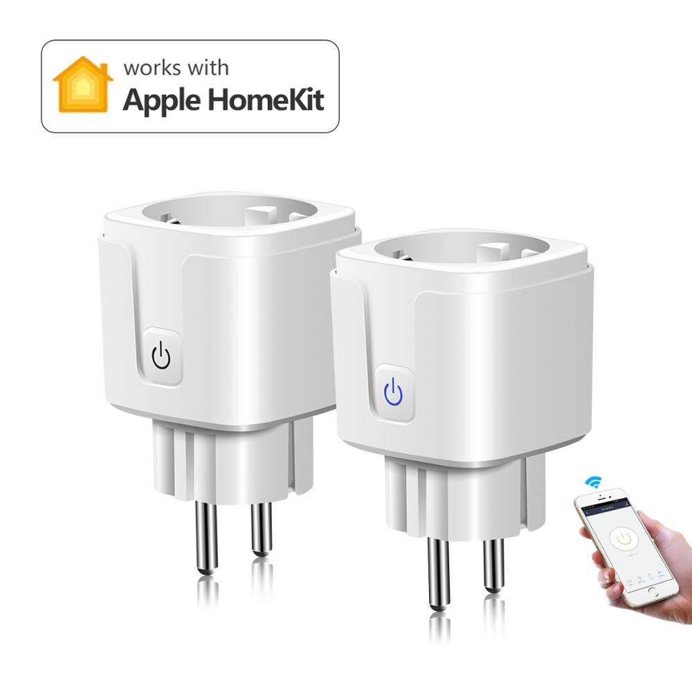 Homekit-enchufe inteligente inalámbrico con Control remoto, Siri enchufe de Control por voz, compatible con Apple Homekit, EU/US