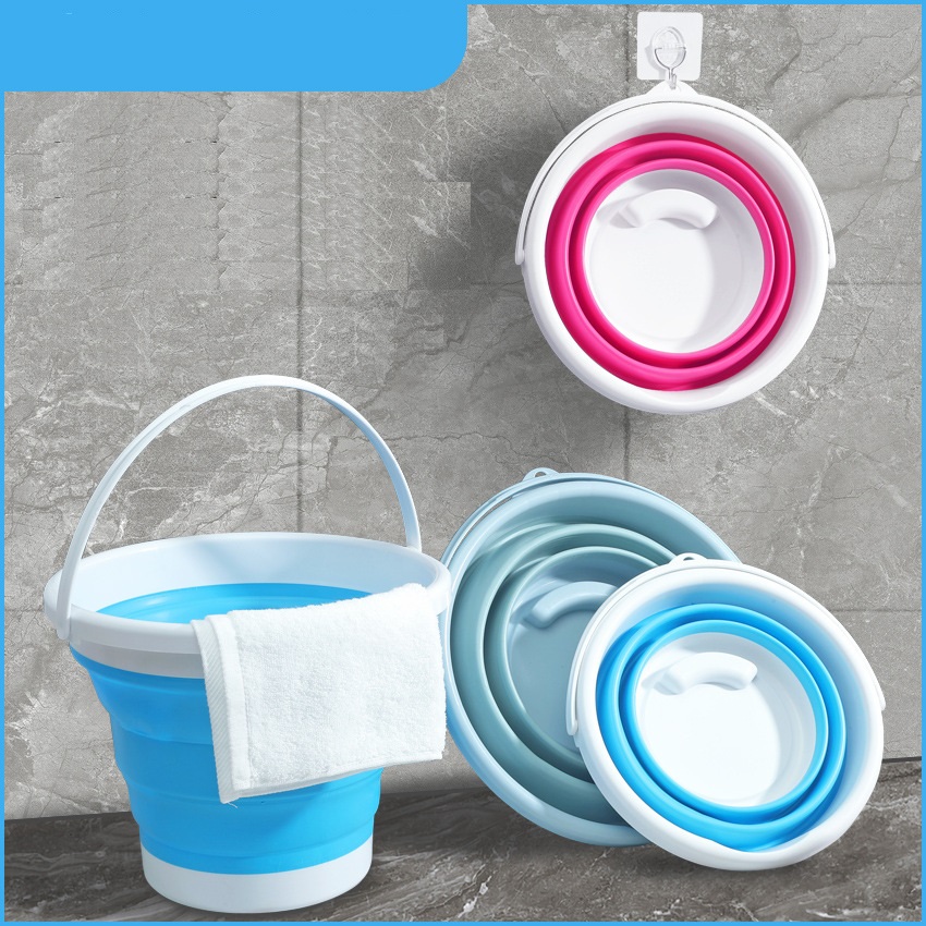 Draagbare Opvouwbare Plastic Wateremmer-Outdoor Camping Multifunctioneel Bassin Met Handvat Slaapzaal Essentials