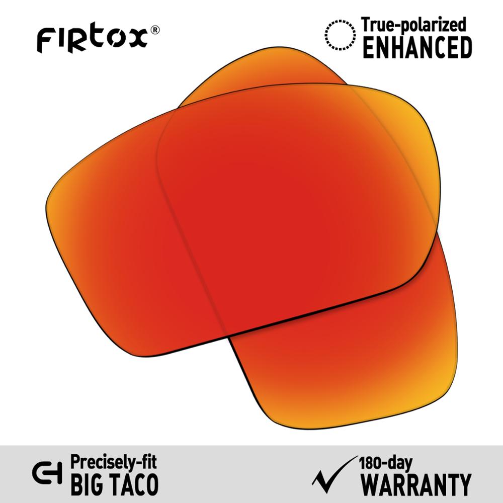 Firtox true  uv400 polarisoidut linssit korvaavat oakley big taco  oo9173 aurinkolasit (vain yhteensopiva linssi) - useita värejä: Punainen polarisoitunut