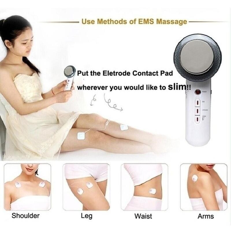 Three-in-one Slimming Instrument LED Beauty Instrument Ems Micro-current Ultrasonic Micro-electric Skin Beauty Instrument 1PC
