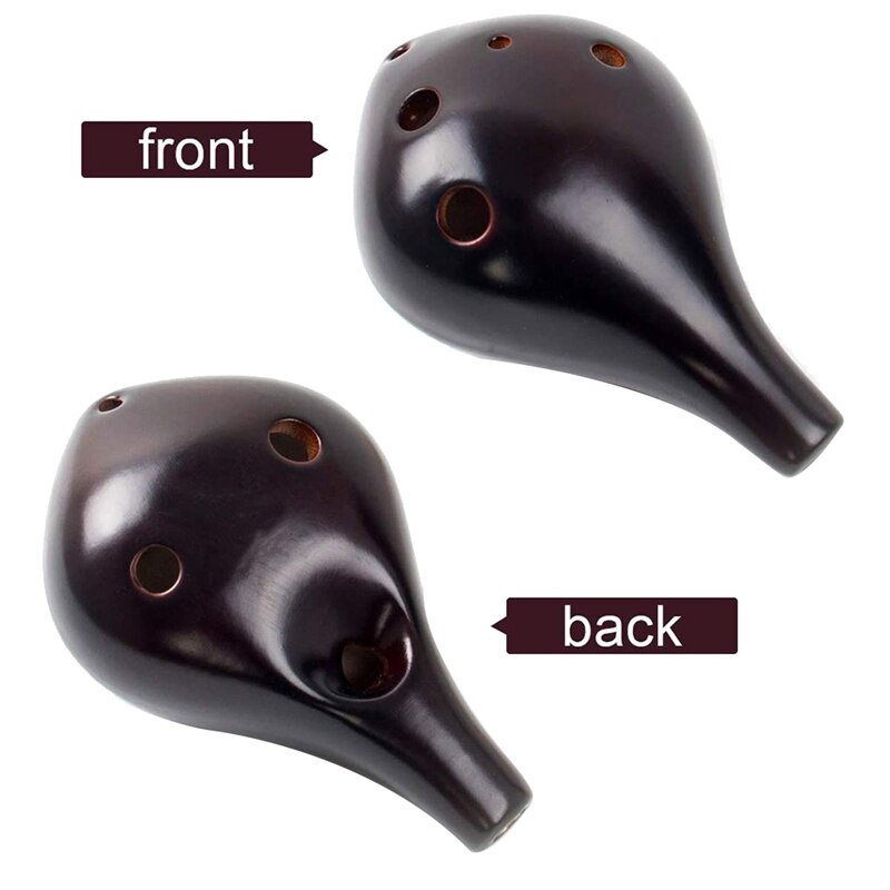 6 buche Ocarina di Ceramica contralto C Ocarina Flauto (collo cinghia cordone con corsa di colore)