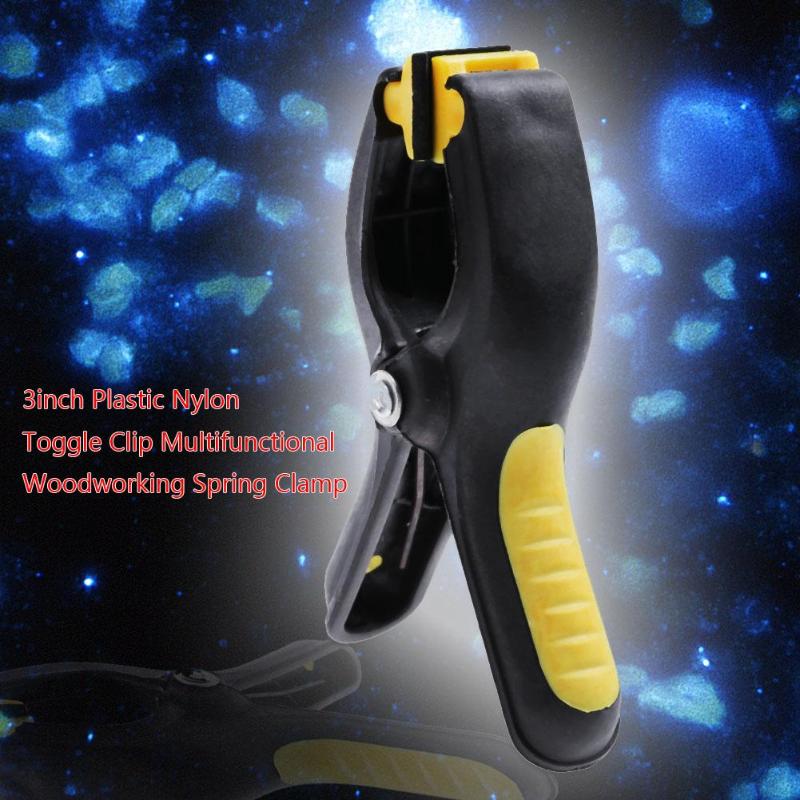 1pc 3 tum fjäderklämma plast nylon vippklämmor multifunktionella träbearbetning diy handverktyg set vippklämmor