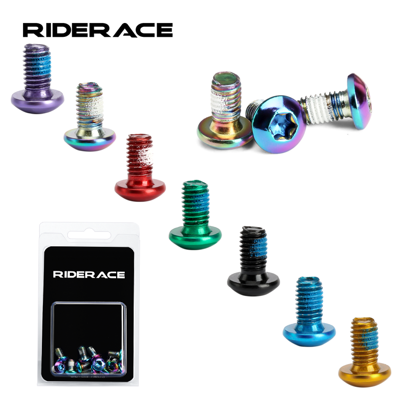 12Stck Fahrrad Rabatt Bremse Schraube M5X10mm T25 Überzug Titan Bunte MTB Fahrrad Farbe Nicht-Unterhose Rabatt schraube Radfahren Zubehör
