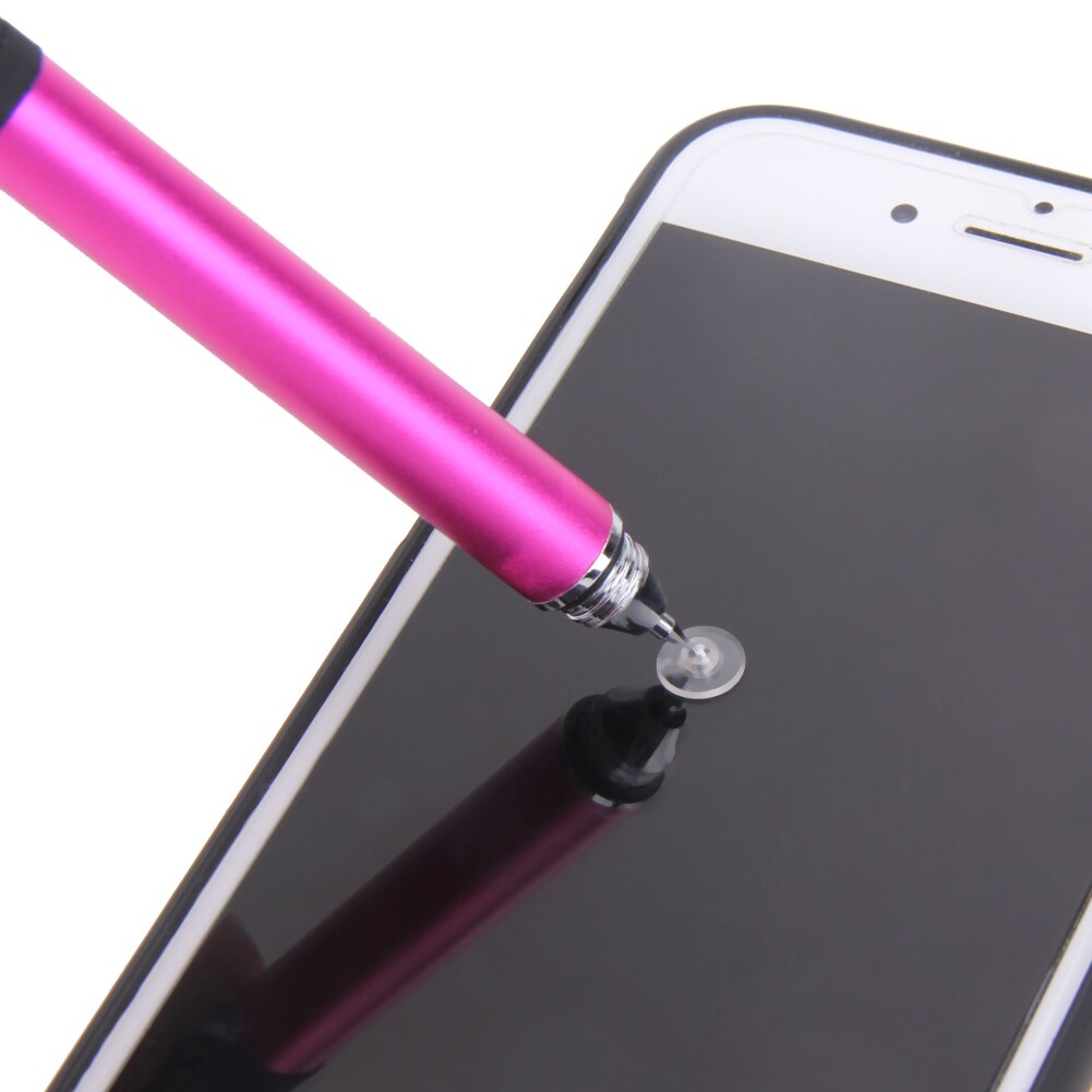 2 in 1 Stylus Ballpoint Pen Pencil Rubber Grip Disc Screen Pen Stylus Tablet Phone Universal for Touch Screens