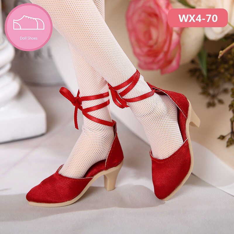 Buty dla lalki BJD 1 para 6cm PU skórzane buty moda Mini zabawka Shoes1/4 lalki dla Chateau Fairyland Luts Doll 2 kolorowe akcesoria