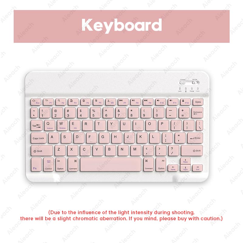 Bluetooth-kompatibel Tastatur Für Apple Teclado iPad Xiaomi Samsung Huawei Telefon Tablet Drahtlose Tastatur Für Android Windows: Pink