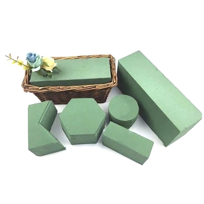 10Pcs Floral Foam Blocks, Flower Holder Flower Styrofoam Green Bricks Applied Dry or Wet for Artificial Flowers