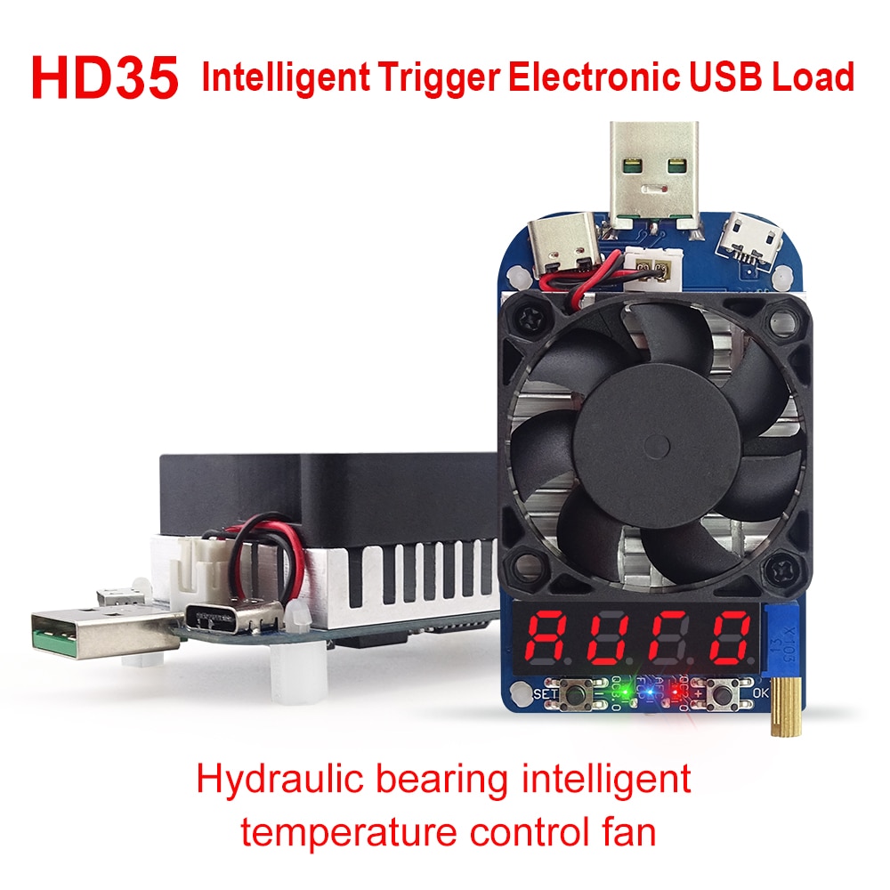 AT34 AT35 USB 3,0 farbe LCD Voltmeter Amperemeter Spannung Strom Meter Multimeter Batterie Ladung Power Bank USB Tester: HD35