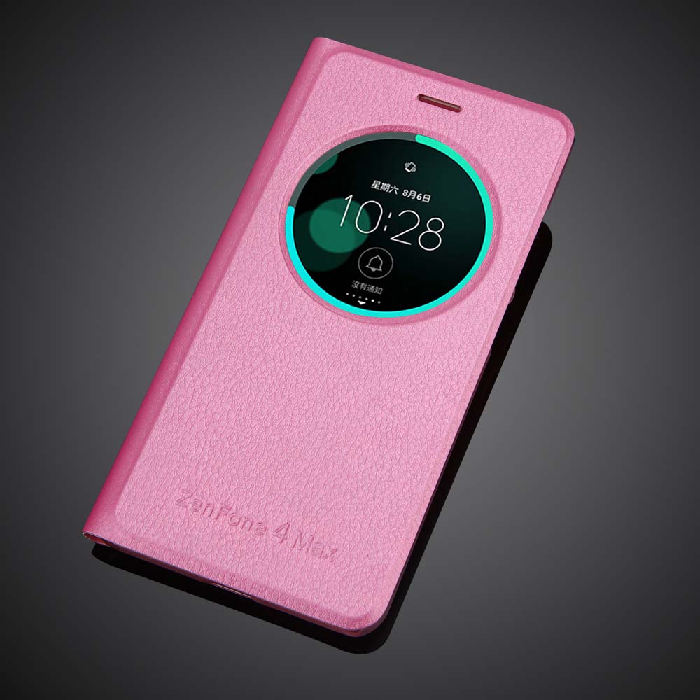 Luxe Case Voor ASUS ZenFone 4 Max ZC554KL 5.5 "& ZenFone 4 Flip pu Lederen Beschermende Telefoon Tas case Cover: For 4 Max ZC554KL / Roze