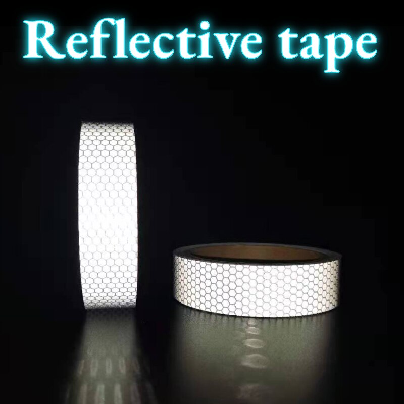 Hoge Sterkte Huisdier Witte Reflecterende Stickers Zelfklevende Waarschuwing Reflecterende Tape Auto Zilver Decoratieve Reflecterende Strip