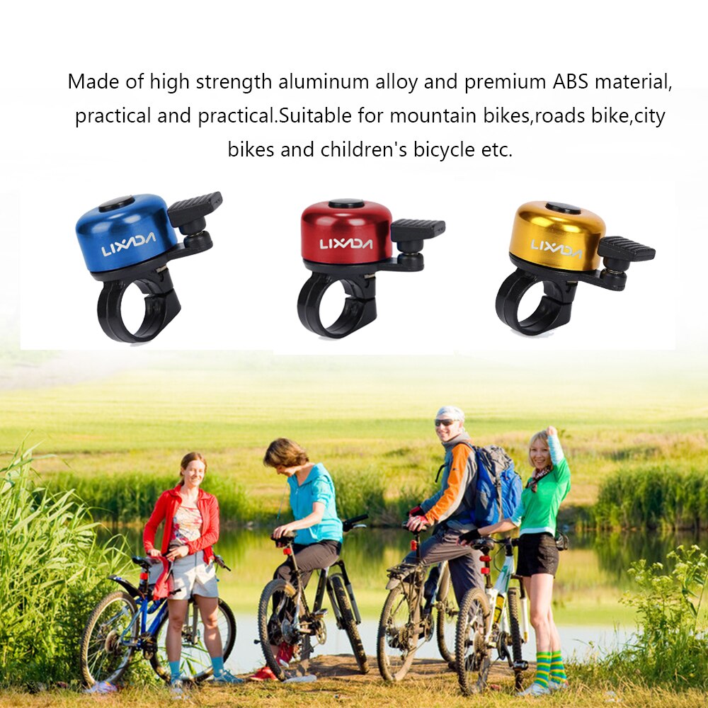 LIXADA-bocina de aleación para bicicleta de montaña, alarma de sonido para manillar de Ciclismo de seguridad, campana de Metal, accesorios para bicicleta
