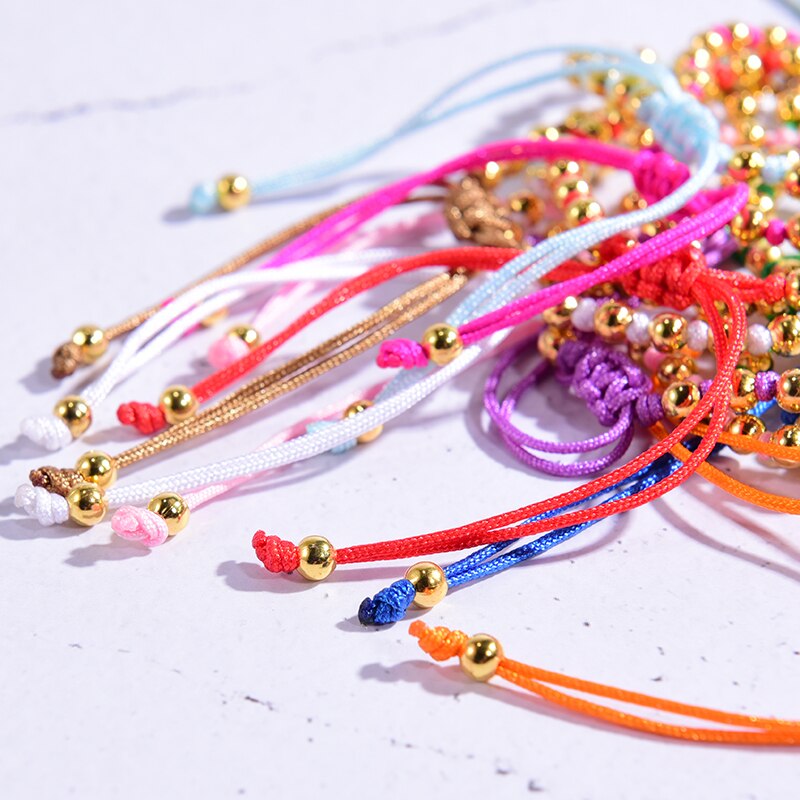 Gold Plated Beads Charm Bracelet for Women Friendship Trendy Men Femme Girl Summer Jewelry Lover