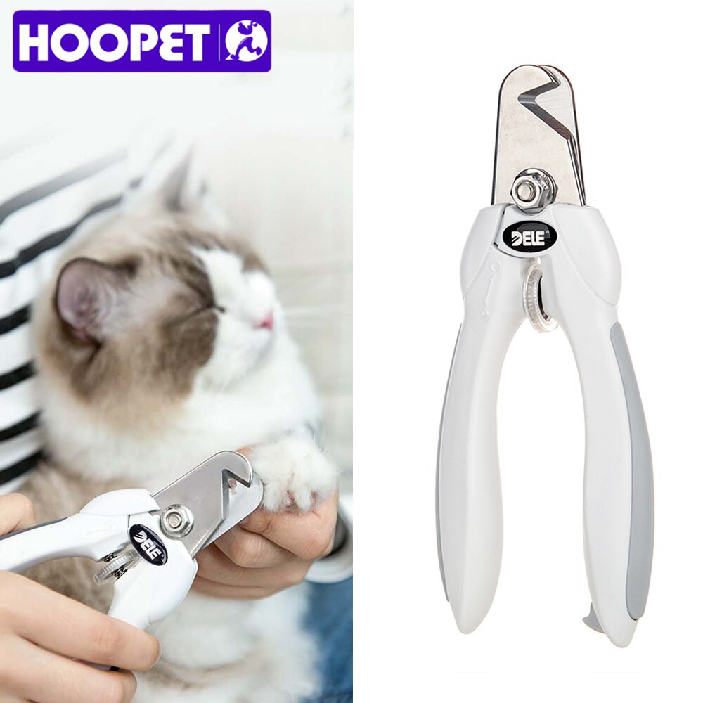 HOOPET Rvs Huisdier Nagelknipper Puppy Hond Kat Veiligheid Cut Verstelbare Animal Grooming Tool Producten