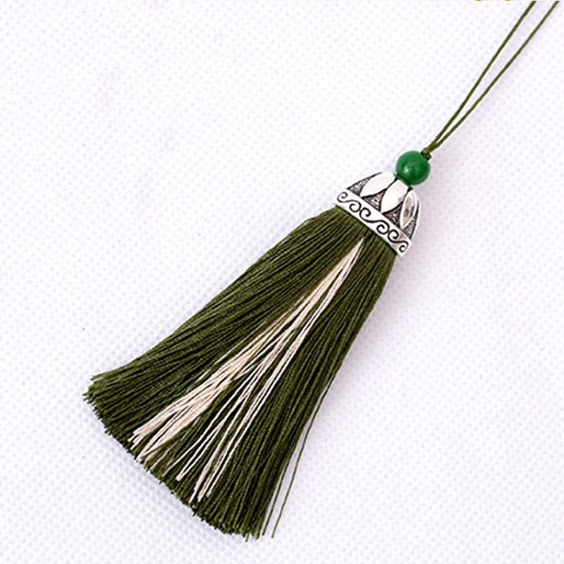 5Pcs Hat Tassels For Crafts Decorative Supplies DIY Home Textile Curtain Clothing Sewing Cord Tassel Fringe Trim: Army green