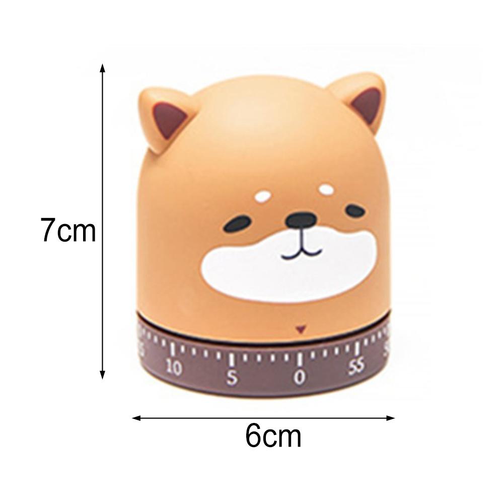 Kitchen Cooking Timer Mechanical Winding 60-minute Timer 360-degree Rotating Cat Dog Time Timer Baking Tools Timer Alarm